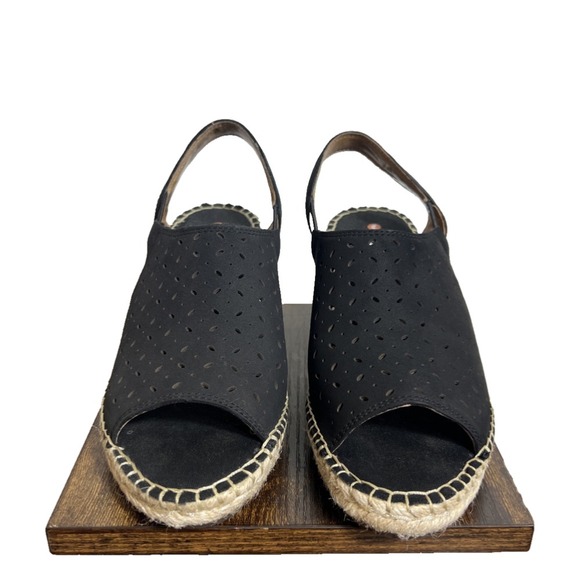 Unstructured by Clarks Womens Petrina Gail Black Nubuck Espadrilles Shoes Size 7 - Picture 4 of 10